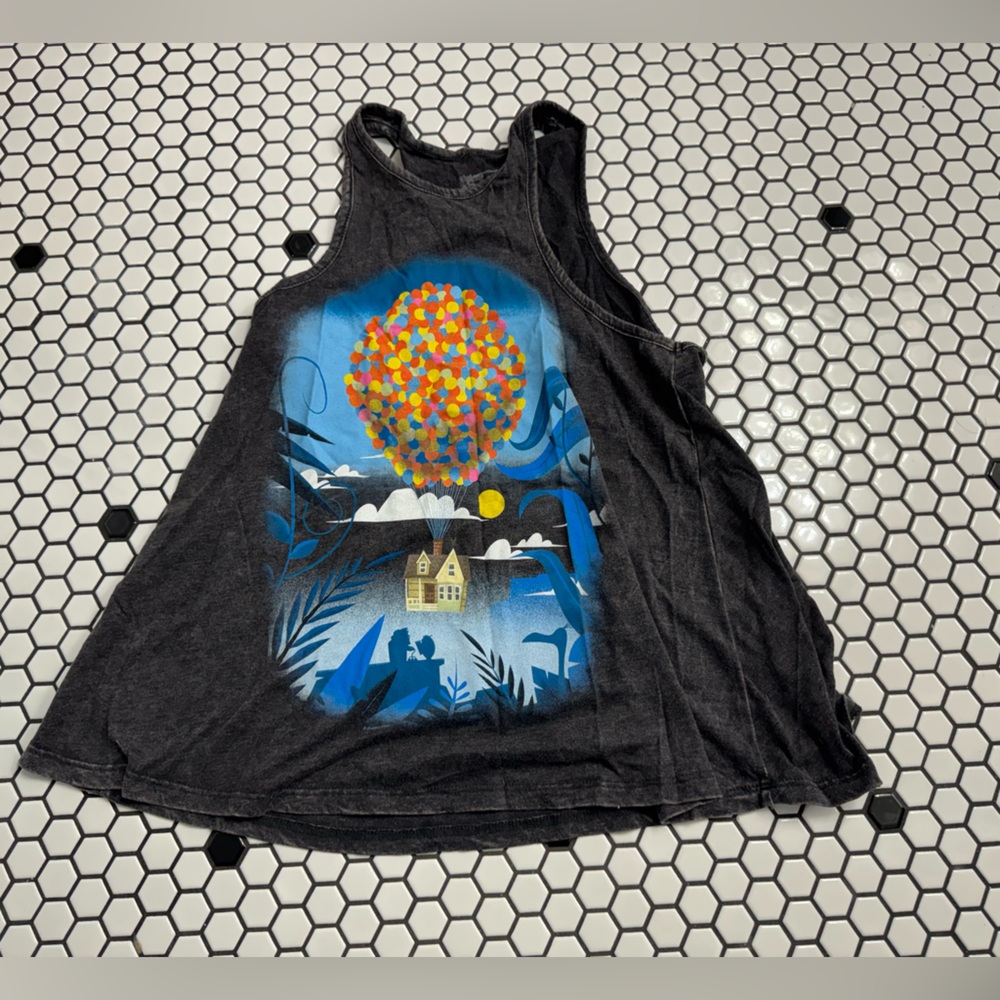 Disney UP movie Graphic Tank Top with Colorful Balloon Design size small
